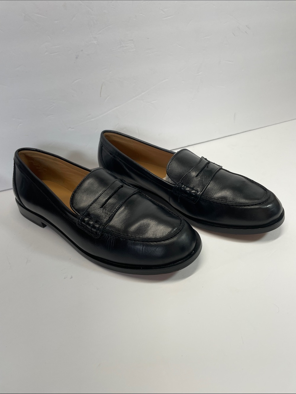 Madewell Black Leather Classic Penny Loafers